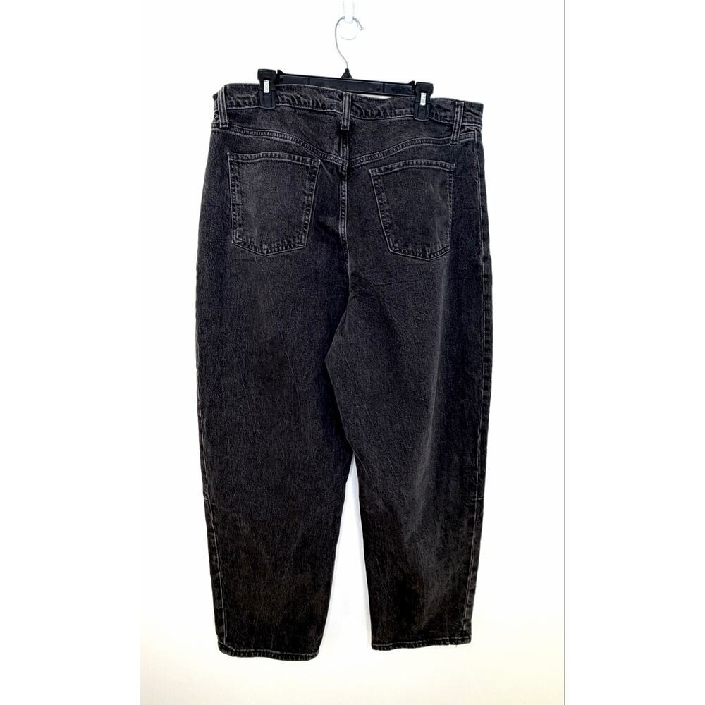 Old Navy High Waisted Barrel Ankle Jeans Sz 16 Tall Gray Wash Modern Relaxed NWT - Picture 3 of 10